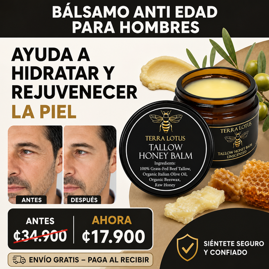 Terra Lotus Balm – Bálsamo Anti Edad para Hombres, Ayuda a Hidratar y Rejuvenecer la Piel